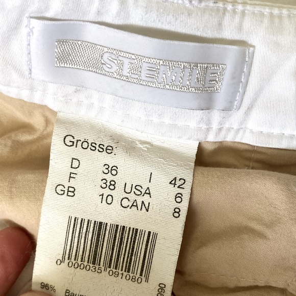 🔴 ST. EMILE white designer trousers, size US 6. - Picture 6 of 7
